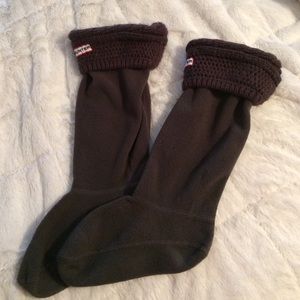 Hunter boot welly socks grey knit MM